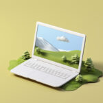 3d rendering laptop