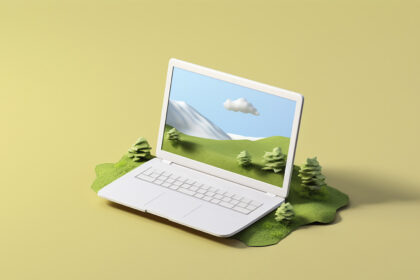 3d rendering laptop